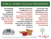 public works holiday reminders