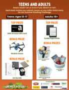 Summer Reading teen and adult prizes graphic