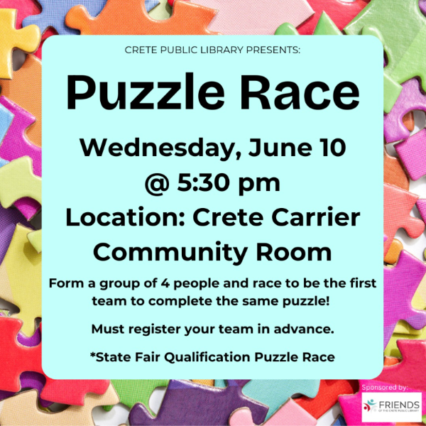 puzzle race on June 10 at the library