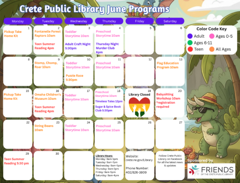 monthly library calendar