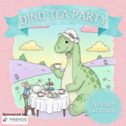 library dino tea party